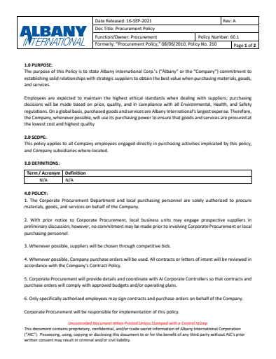 Procurement Policy Thumbnail Image