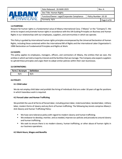 Human Rights Policy Thumbnail Image