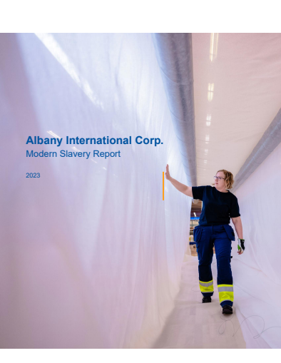 Albany International Modern Slavery Report 2023 Thumbnail Image