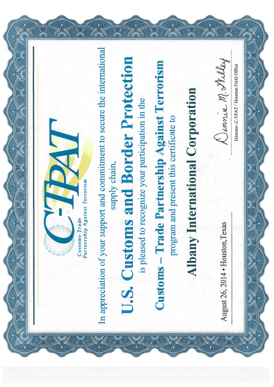CTPAT Certificate Thumbnail Image
