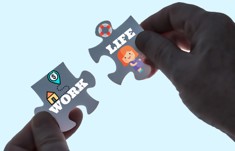 Work Life Integration Bluebackground